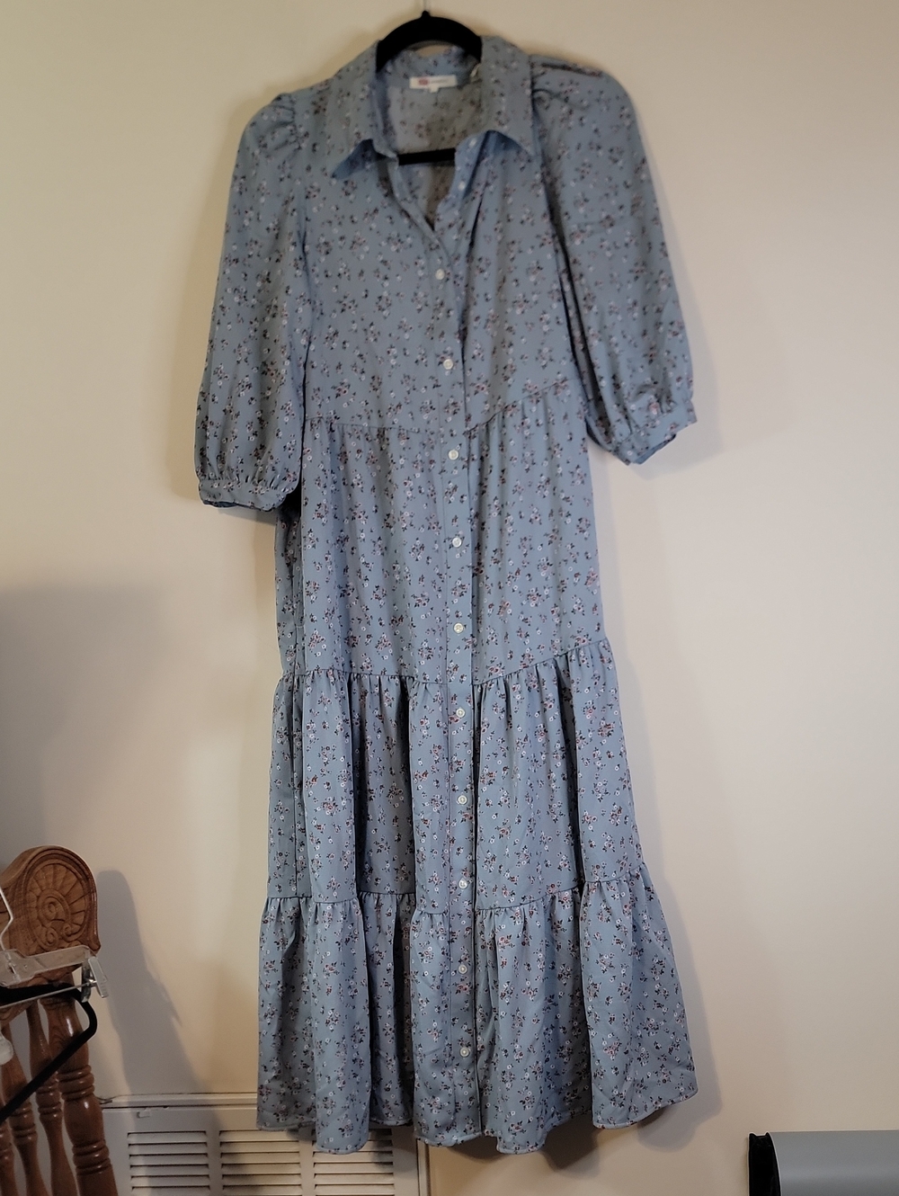 Levi's Light Blue Floral Button-Up Maxi Dress NWOT